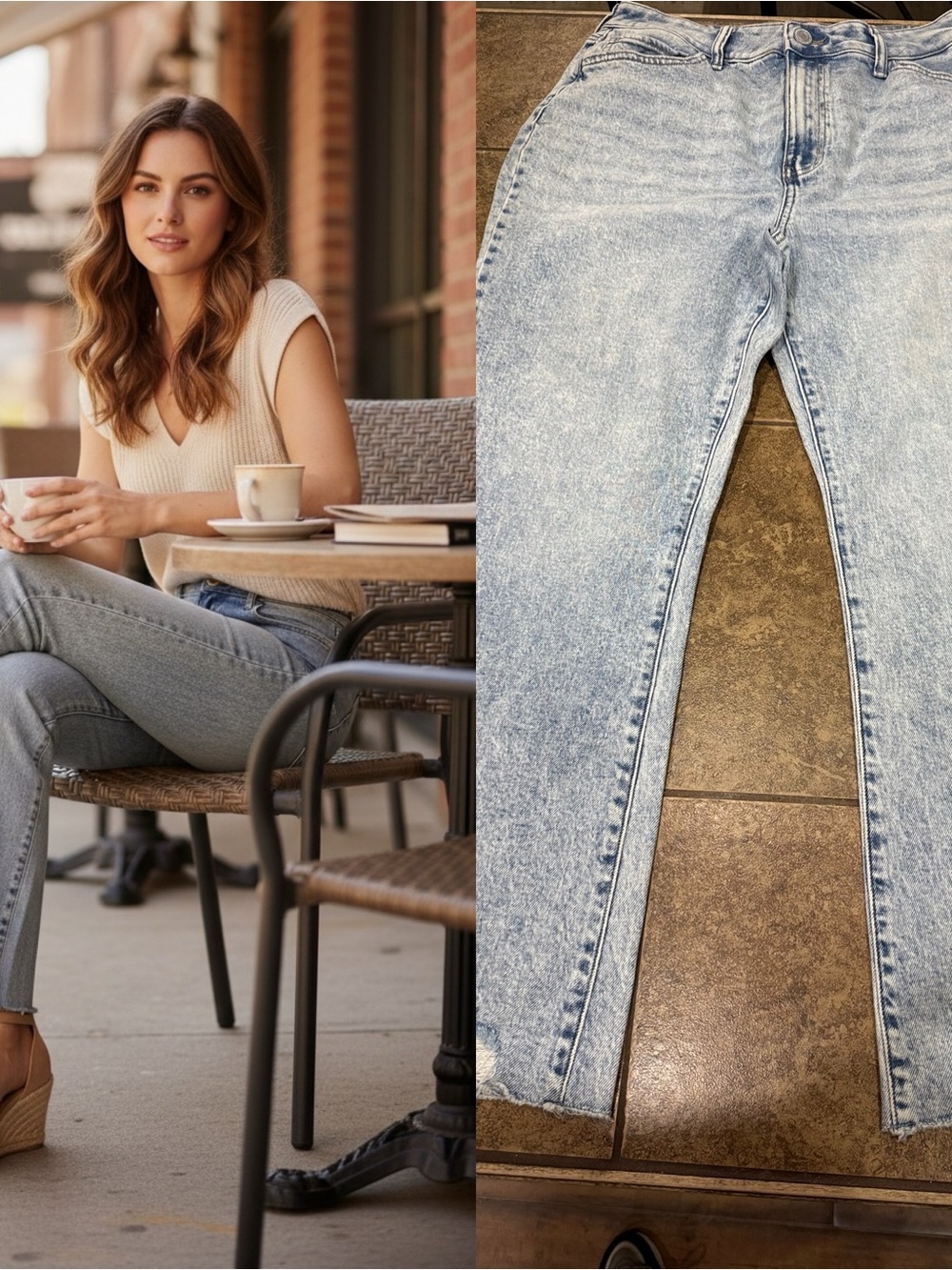 SO High Rise Flare Jeans Womens 13W Light Wash Distressed Raw Hem